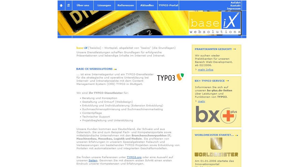 Webseite 2006